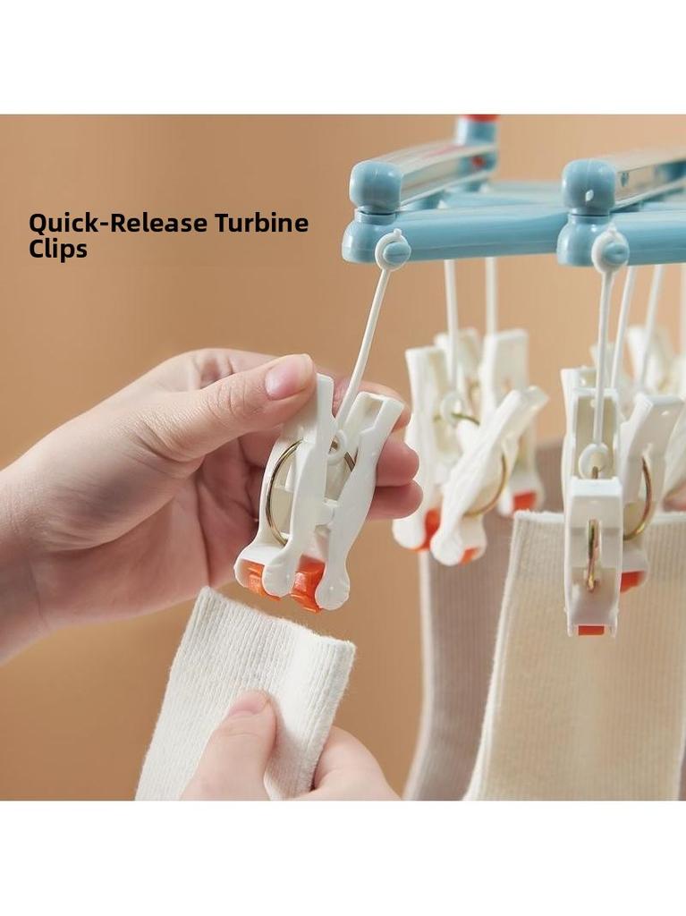 Plastic Sock Drying Rack Multi-Purpose Laundry Clamp Clothesline Holder Home Organization Bedroom Storage Rack for Socks
