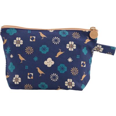 inBlooom Inkaraku Trapezoid Pouch for Fabric Cosmetic Taiwanese Large Gusseted Storage Pouch Deep Women, Pouch, Merchandise, Capacity, Zippered,