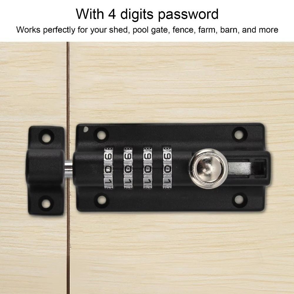 4 Digit Pin Code Digital Deadbolt Lock Anti-theft Keyless Door Catch for Wooden Door