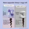 32mm Egg Roll Curling Iron: Long-lasting, Damage-free Styling for Short Hair with Wool Splint and Water Ripple Design.