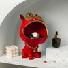 Dog Figurine Storage Box Statue Resin Sculpture, Sundries Container for Home Table, Bedroom, Study,