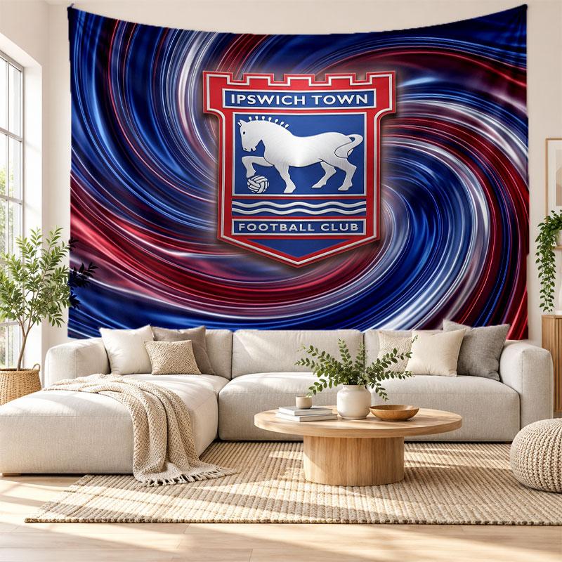Ipswich Town Football Wall Tapestry, Soft Fabric Wall Hanging, Decorative Backdrop For Bedroom Home Wall Art
