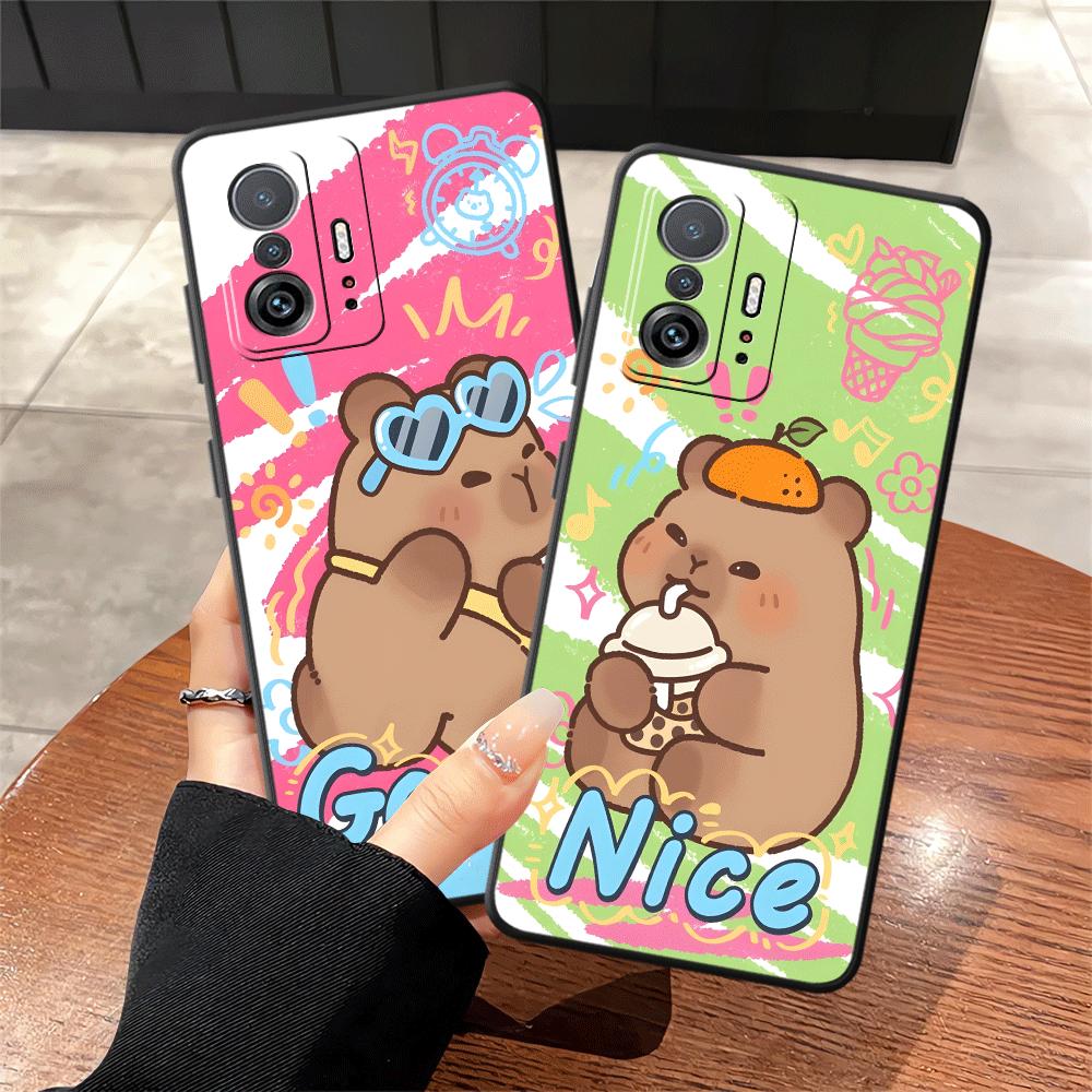 Funda Phone Cover Case for Xiaomi Mi 13 Lite 10T 11 11T 12T Pro 14 12 12X Cartoon Cute Guinea Pig