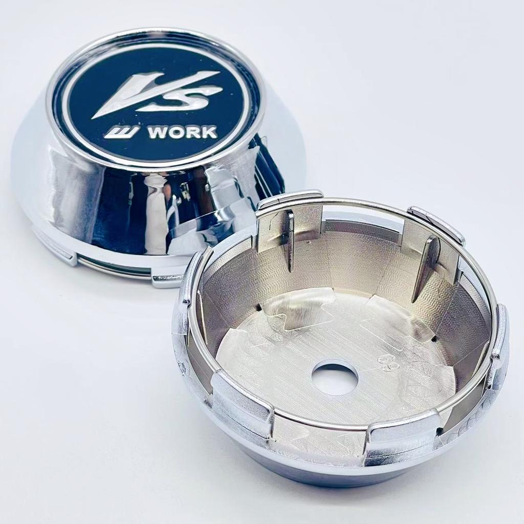 4pcs/lot 60mm 64mm 65mm 68mm 69mm Car emblem Wheel hub Center Cap For VS W work Badge covers sticker Decals Styling accessories