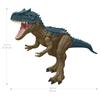 Mattel JURASSIC WORLD Super Big Allosaurus Kinderfigur Dinosaurier Spielzeug Gesamtlänge: Ca.. 100 cm. Ab 4 Jahren. Blaubraun. HRX53