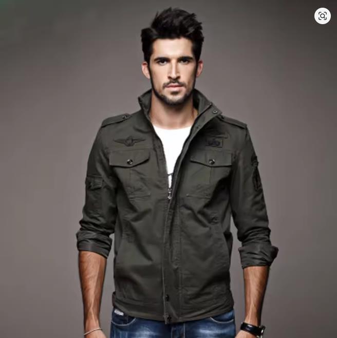 Casual Military Jacket Men Plus Size 6XL Jaqueta Masculina Spring Autumn Cargo Mens Jackets Coat