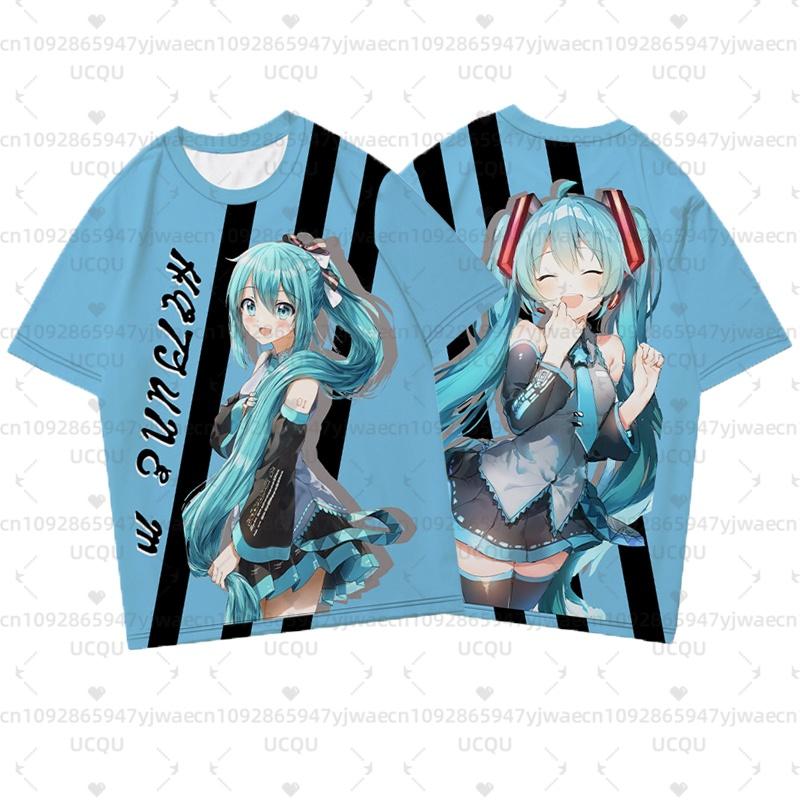 3D Printed Women's Short Sleeve T-shirt Summer Fashionable Casual Cute Hatsune Miku Hot Anime Fans T-shirt