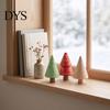 Rustic Wood Decor for Shelf DIY Unfinished Wooden Christmas Tree Craft Kit, Blank Figurines Kit Kids Painting, Hand‑Painted Tabletop Decorations