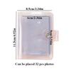 Cute Mini 3 Inch Transparent Instax Mini Album Sequin Jelly Color Photocard Holder 32 Photos Business Card Bag