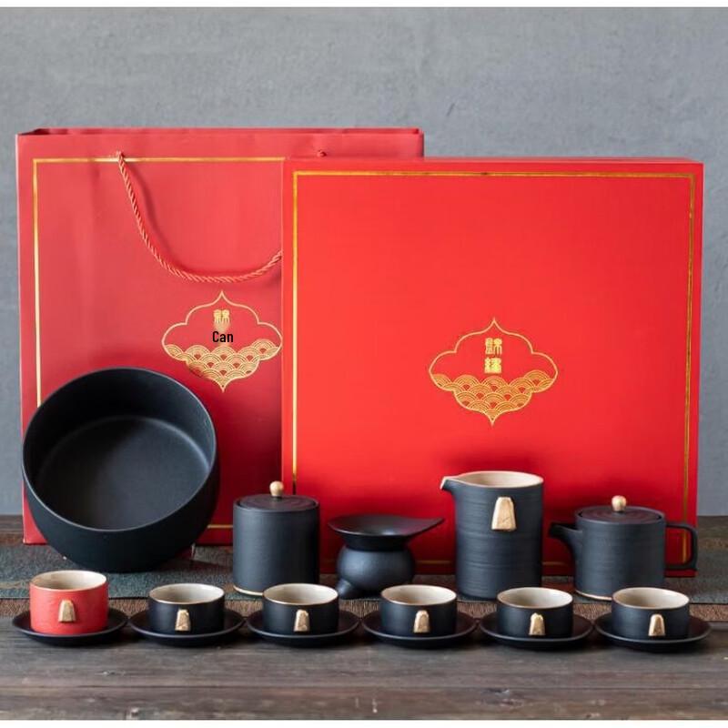 Zhuijia Black Pottery Kung Fu Tea Set