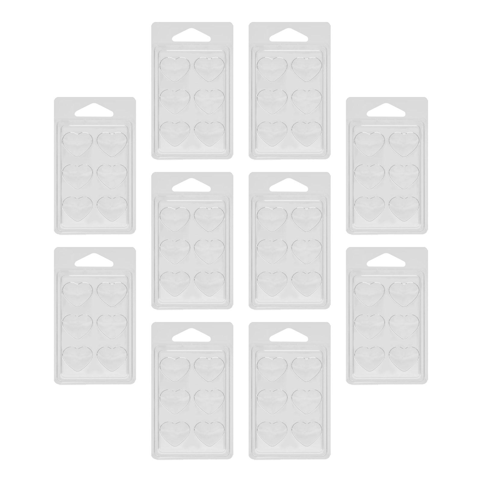 100x Candles Melt Clamshells Molds DIY Sturdy Handmade Easy to Use Candle Container Candle Making for Wickless Tarts Candles