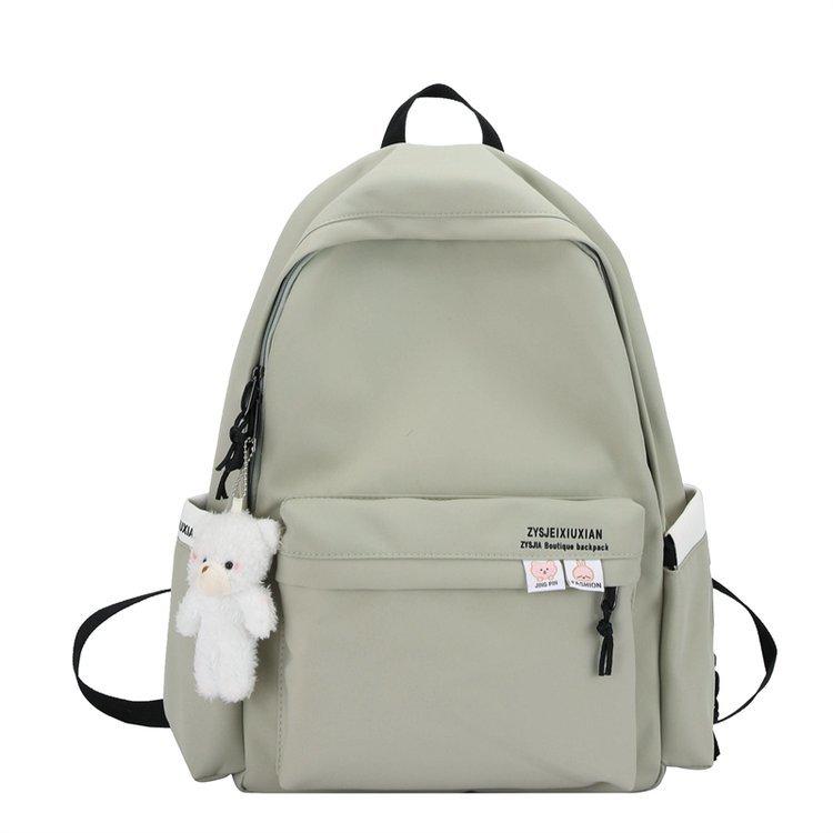 Schoolbag Korean version ins simple schoolbag female solid color campus large capacity primary school students fourth, fifth and sixth grades junior 