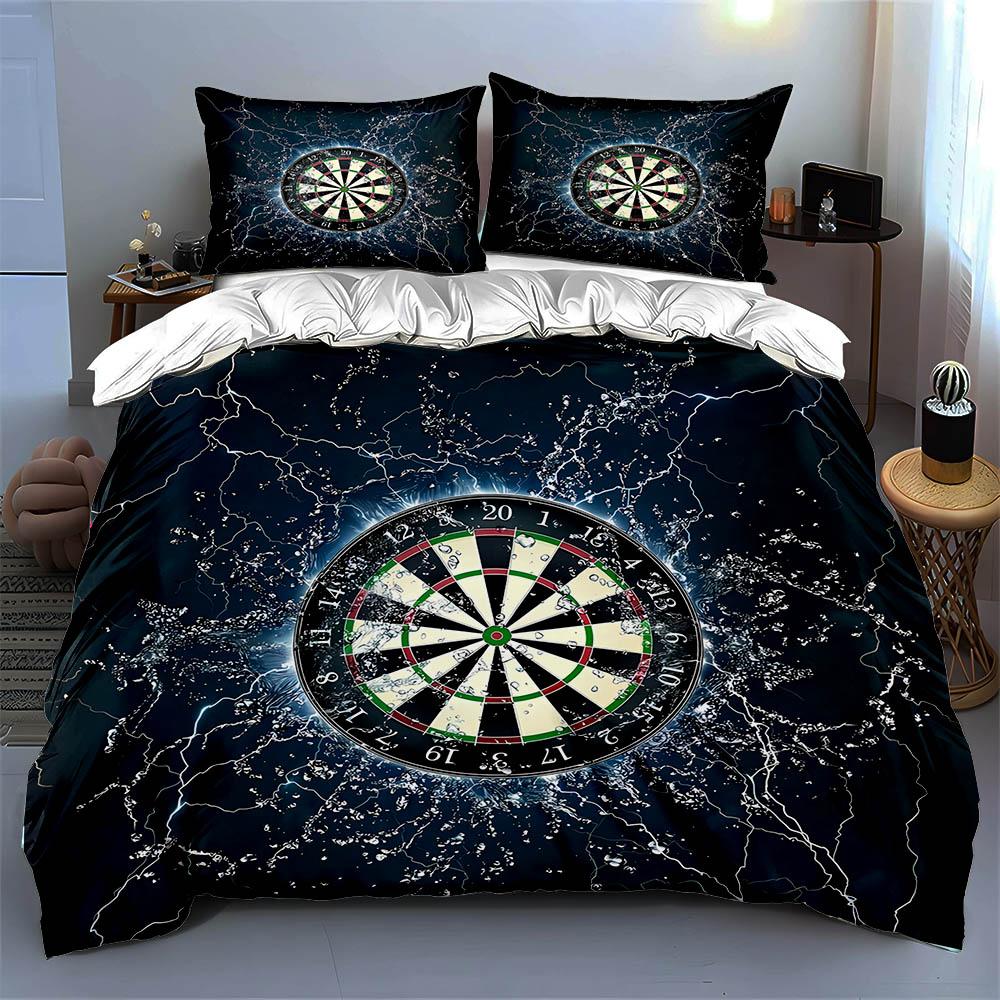 Dartboard Lightning Design Bedding Duvet Cover Sets Duvet Covers Pillowcases Gifts (1 * Duvet Cover 2 * Pillowcases, Without Duvet Insert)