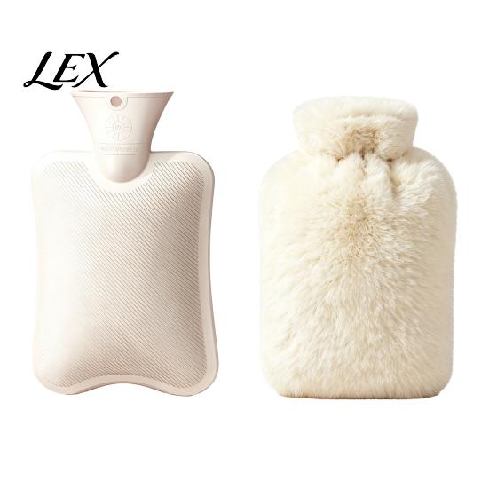 Plush Cover Hot Water Bottle with Cover, 500/1000/2000ML Leak-proof Bag, Explosion Proof Bag Cold Compress Pouch for Shoulder, Back, Hand, Legs,