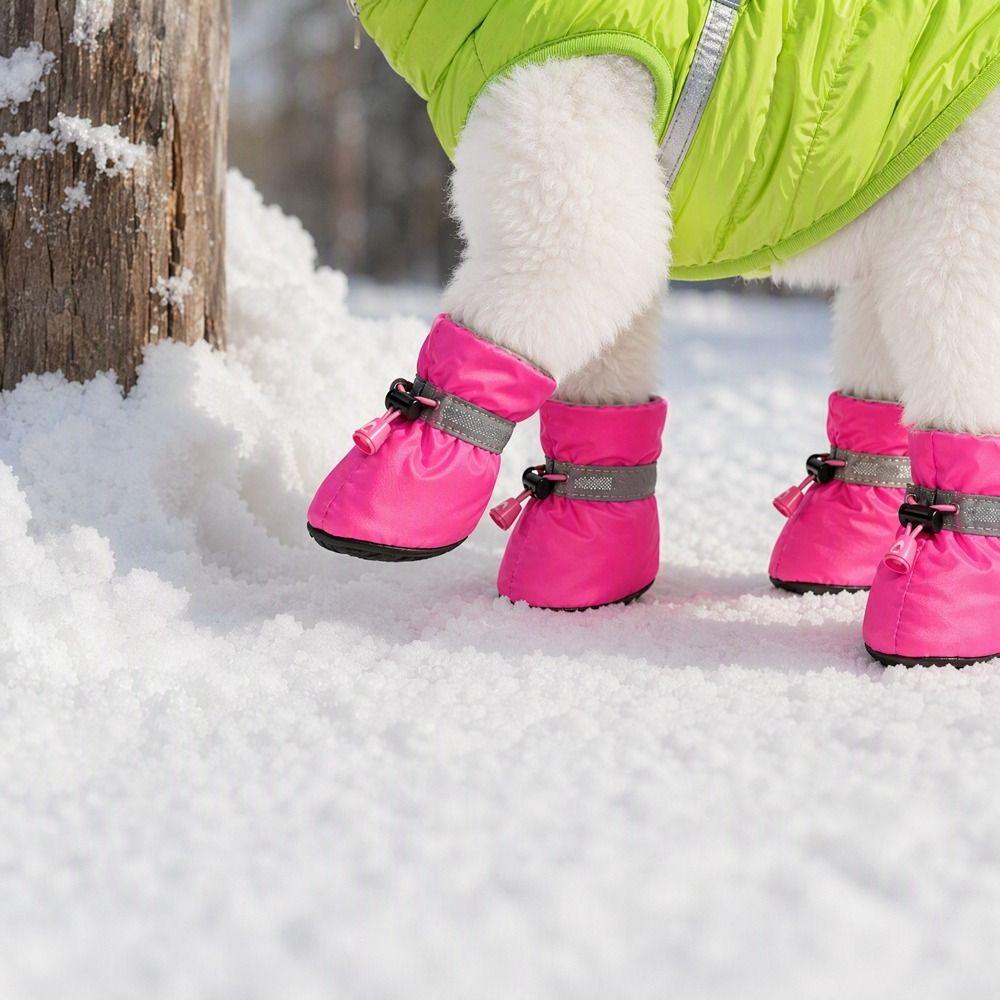 Waterproof Winter Pet Booties Warm Dog Rain Boots Pet Paw Care Pet Paw Protection  Winter Season