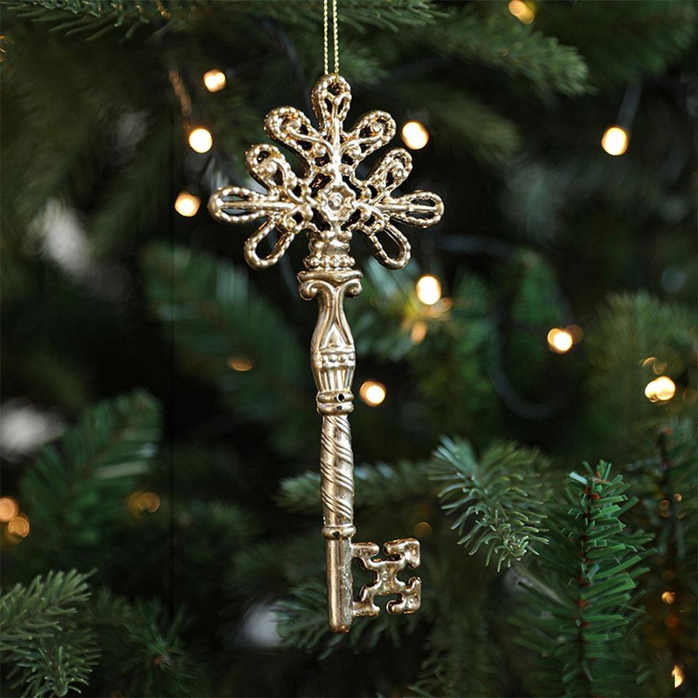 Plastic Xmas Ornament Ball Gold Christmas Tree Ornament Creative Xmas Baubles  Scene Making