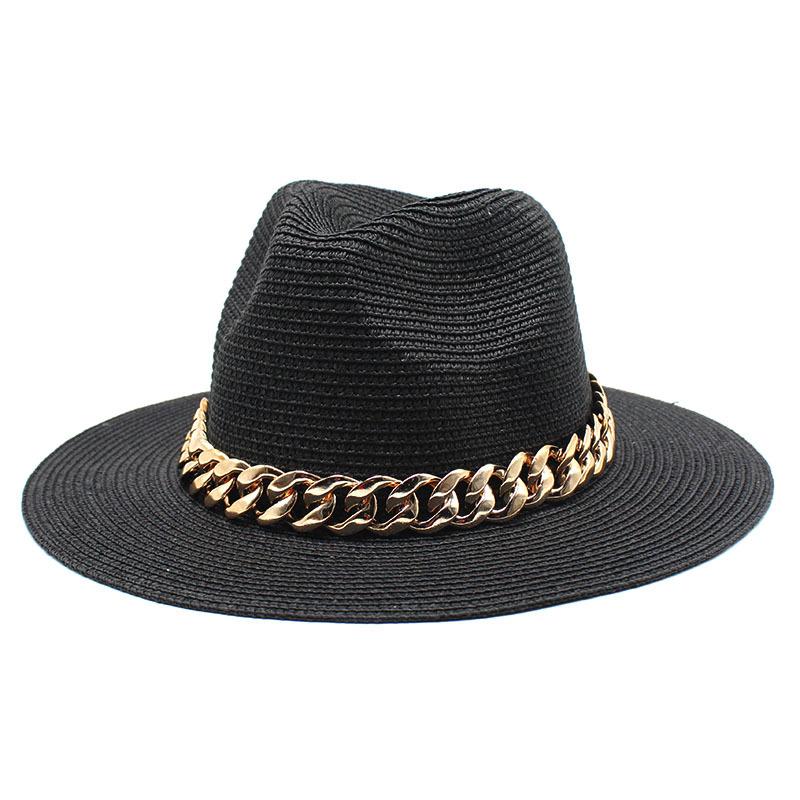 Internet Celebrity Chain Jazz Straw Hat Casual Versatile Sun Hat Travel Vacation Straw Hat Sun Hat Sun Hat