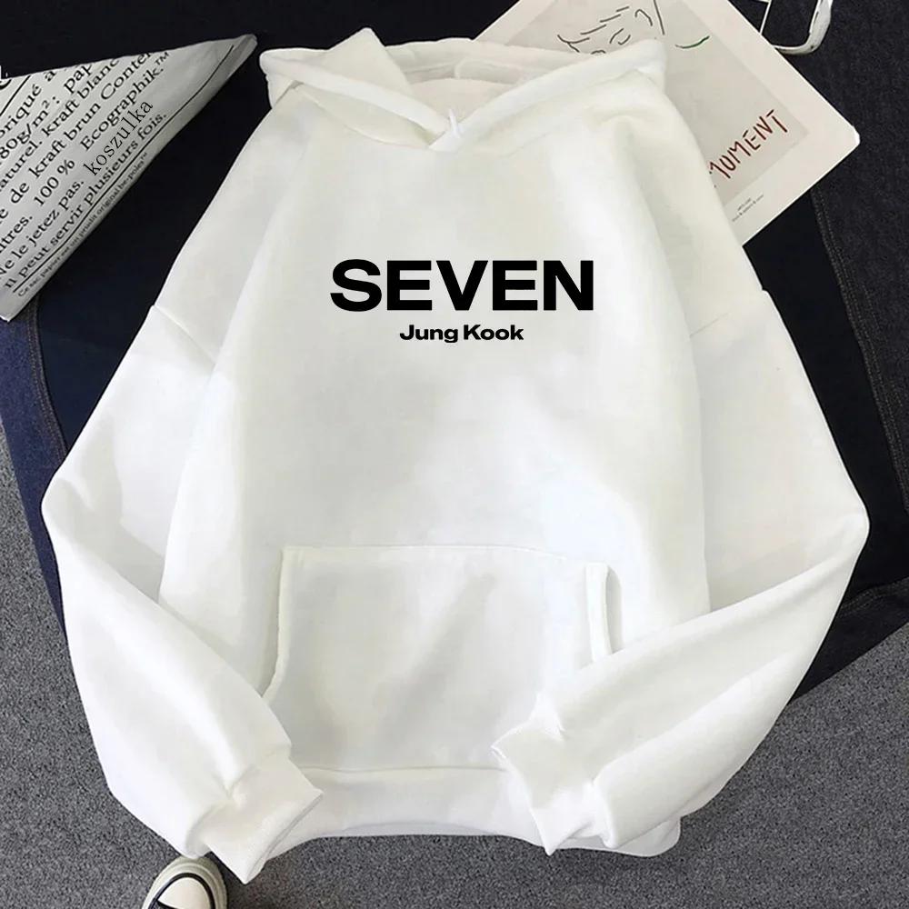 Letter Print JungKook Seven Hoodie Unisex/Unisex Harajuku Aesthetic Hoodies Unisex Autumn Winter Pullovers Sweatshirts Dropshipping