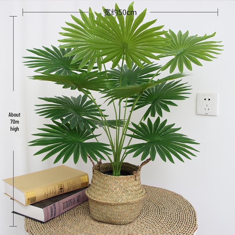 Artificial Bionic Green Plants: Floor-Standing Turtle Back Leaves Ornament for Living Room and Bedroom Decor