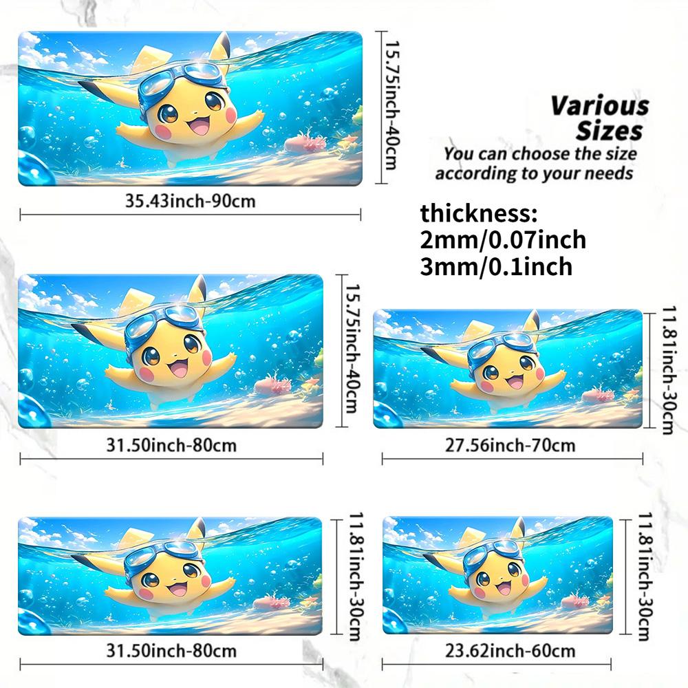 Cute Pokemon Characters Gaming Mouse Pad NonSlip Desk Mat 30x80x0.2cm