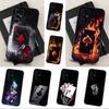 Poker Dream Ace For Samsung Galaxy A73,31,Note,22,71,53,32,72,41,8,9,52,J7,Soft Black Silicone Cover Case