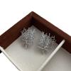 Exaggerated woven gold stud earrings retro high-end sense fashion metal sparkling niche personality European and American popular earrings women