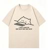 Summer Unisexs Pure Cotton ShortSleeved Shirt with Fun IT Cat Print Short Sleeve Lazy Tshirt Moisture Wicking Graphic T Shirts