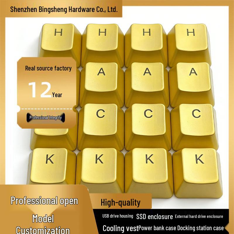 Zinc Alloy Electroplated Custom Metal Keycaps for Laptops Silver Keycap
