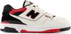 New Balance 550 Sneakers In Sea Salt Color with Red and Black