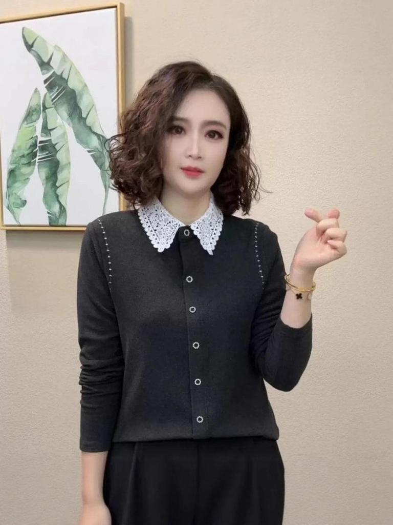 Women's Velvet Warm Long-Sleeve Slimming Base Layer Top