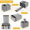 3Pcs Felt Storage Bag for Plate Cup Wine Bottle with Handle Multi Compartment Tableware Storage Pouch for Campervan Boat