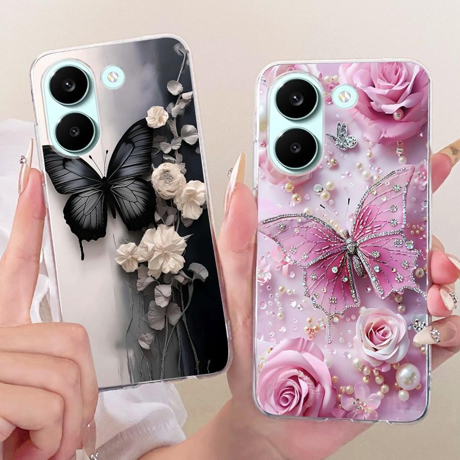 Case For Xiaomi Poco X8 Pro Max Cover Popular Flower Soft Silicone Transparent TPU Bumper For Xiaomi Poco X8 Pro X8ProMax Fundas