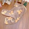 Yousheng Pet Jumpsuit Clothes Round Neck Soft Cartoon Bear Print Pet Plush Jumpsuit for Outdoor
