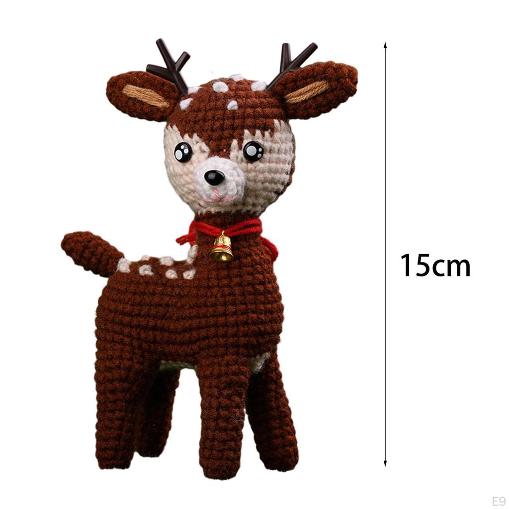 Christmas Crochet Kits Crocheting Craft Set Pendant Handmade for Beginners DIY Doll