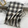 High End Couple Imitation Cashmere Small Plaid Scarf Autumn and Winter Tassel Warm Scarf Fashion Versatile Shawl