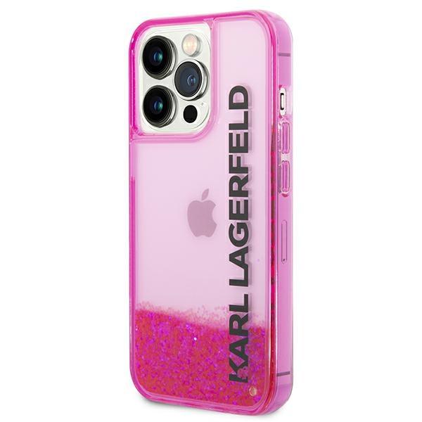 Etui do iPhone 14 Pro Max Karl Lagerfeld Liquid Glitter Różowe