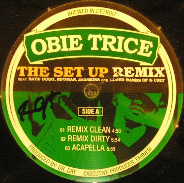 12inch Record OBIE TRICE The Set Up Remix INTR110761 Shady Records 2003 US Rap HipHopRB Used