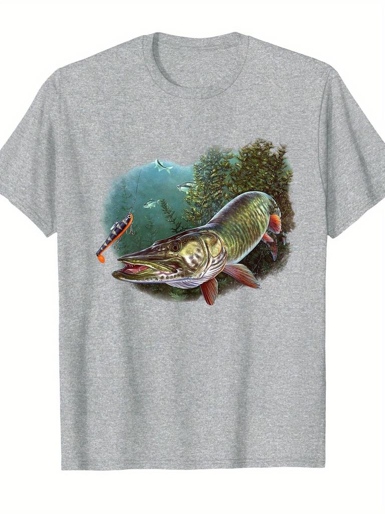 Musky FisherUnisex Fishing Muskie Lure TShirt 100 Cotton ONeck Short Sleeve Summer Casual Unisexs Tshirt Streetwear