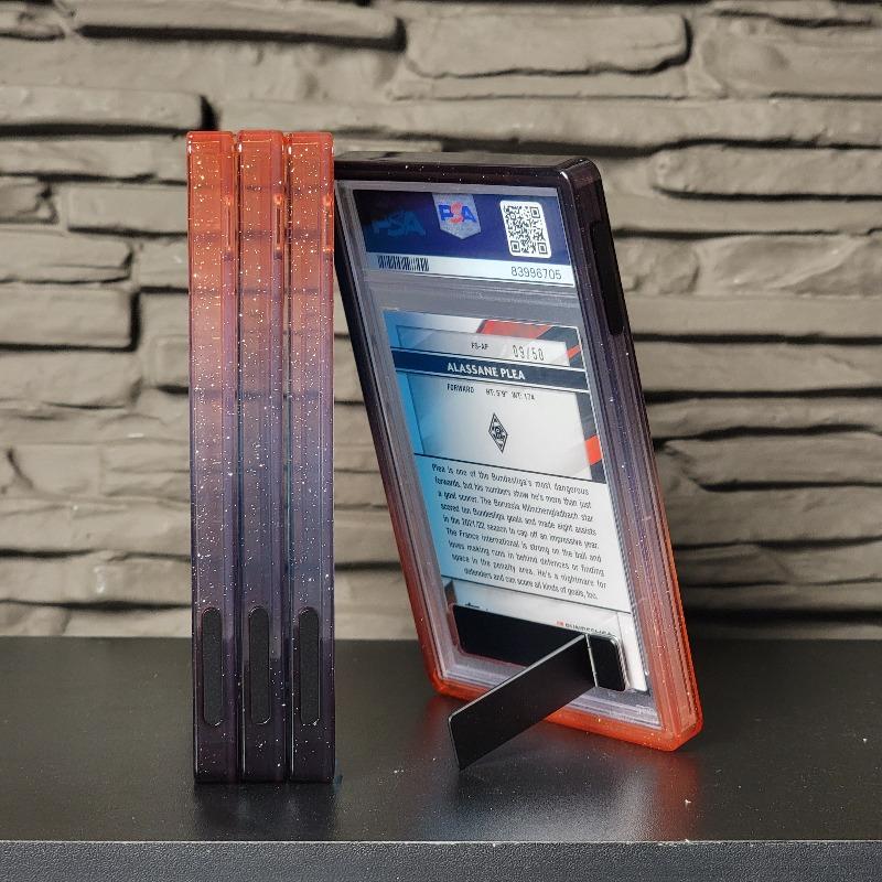 1pc Multicolor Gradient Color TPU Trading Card Protect Holder with Stand, Trading Card Case For 35PT P/SA C/GC Graded Card