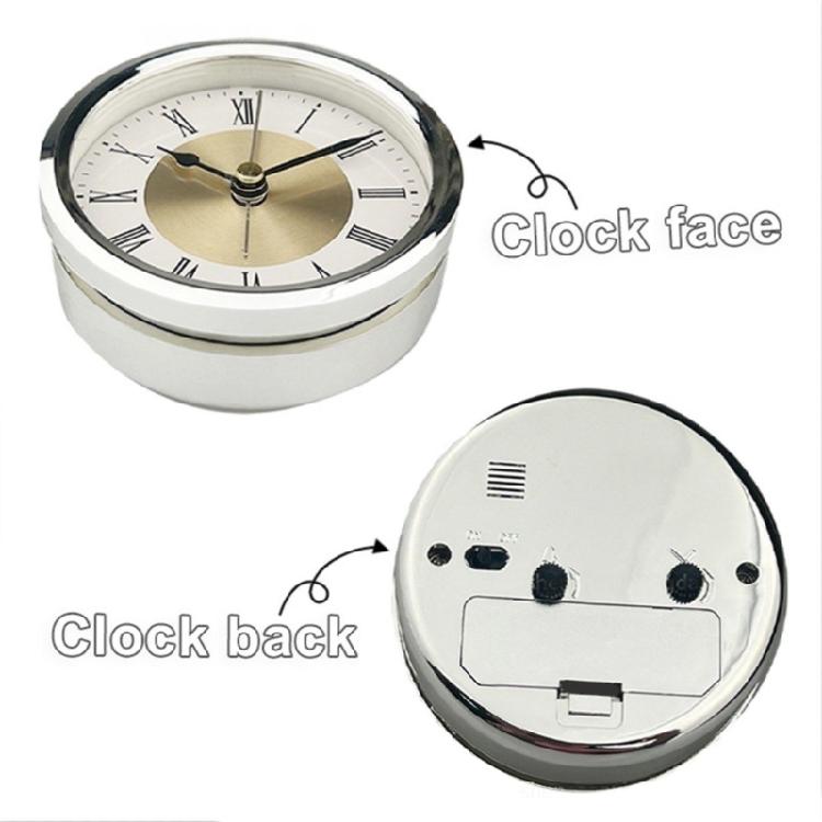 89mm Runder Quarz Wecker Einsatz Leise Alarm Alloy Konstruktion Große Römische Ziffern Uhrwerk Für Einfache Ablesung