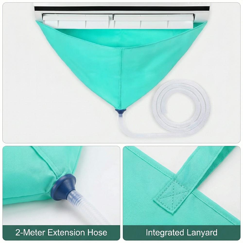 Nicht demontierbare Klimaanlagen-Wasserabdeckung zum Aufhängen, Reinigungsset mit Ablaufschlauch, angeschlossen an Abwasser und Abfallmaterialien