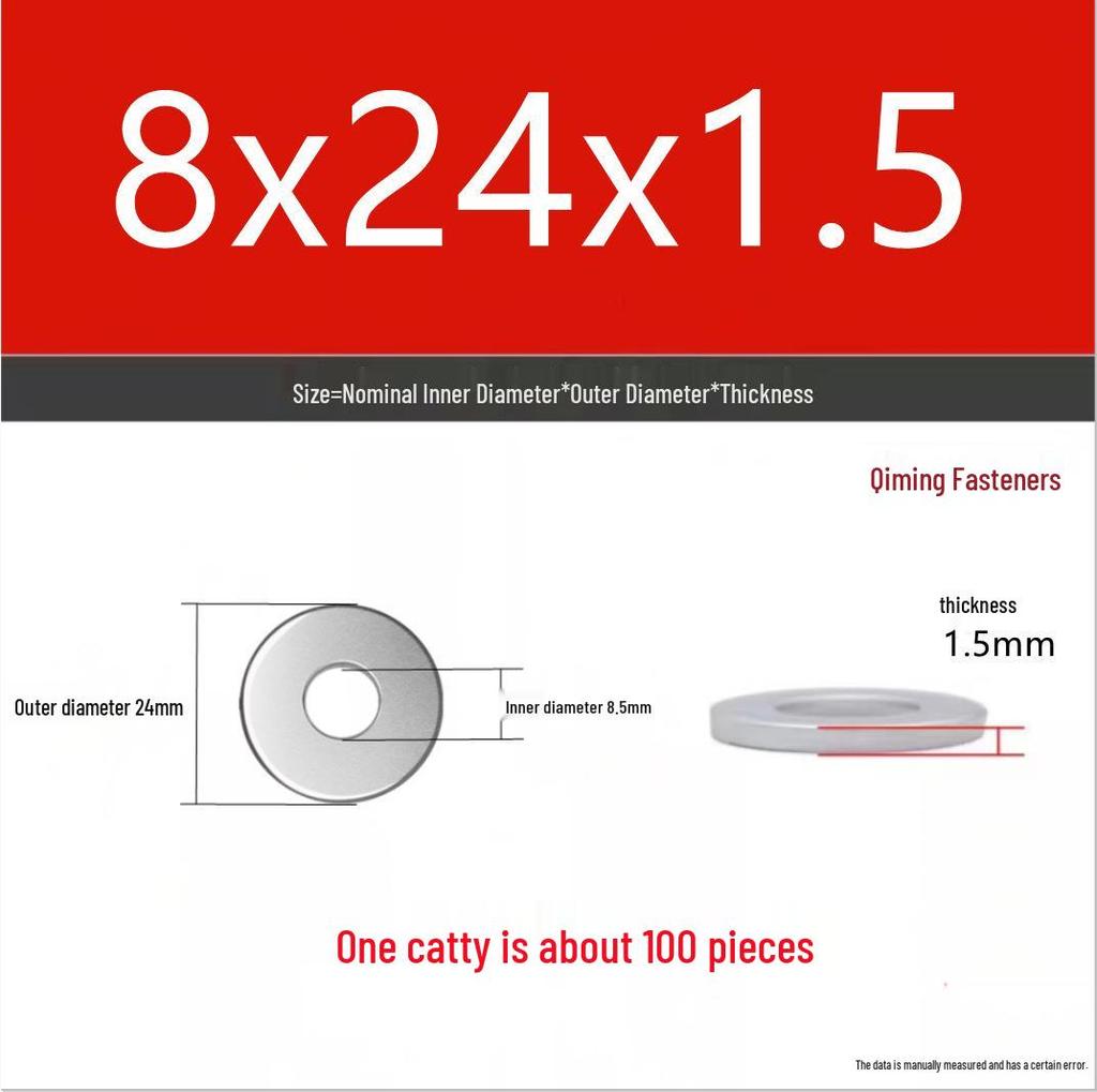 4.8 Grade Galvanized Iron Flat Washer M3-M40 Oversized Metal Screw Gasket Washer