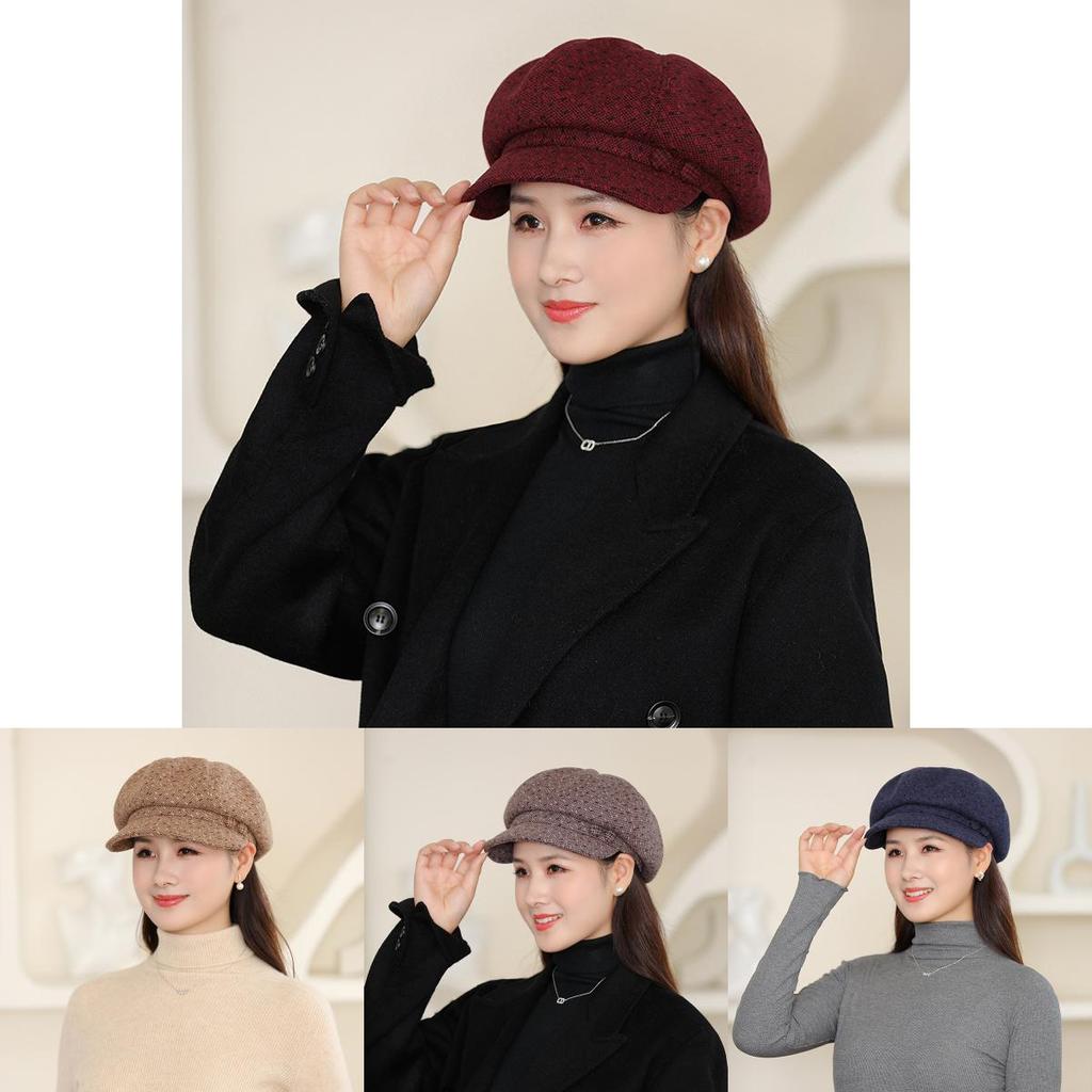 Winter Warm Outdoor Beret Hat For Grandmothers With Versatile Design For Daily Use