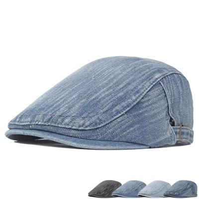Denim Beret Men Women British Cap Forward Cap Newsboy Hat Driver Ivy Hat Gatsby Painters Hats Peaked Cap