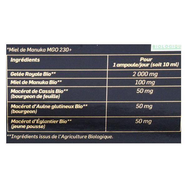 Santarome Bio - Gelée Royale 2000 Miel De Manuka Bio - 20 Ampoules