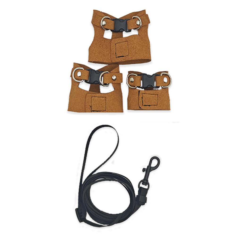 3Pcs Split Lizard Leash Breathable Adjustable Reptile Harness Traction Rope Pet Leash for Bearded Dragon Chameleon Squirrel