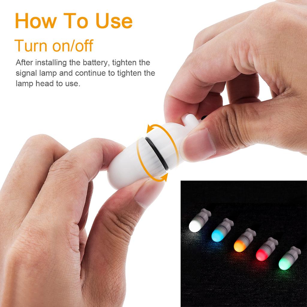 2pcs Underwater 150m LED Strobe Marker Diving Signal Light for Diving / Night Outdoor / Camping with 4 Sets Battery