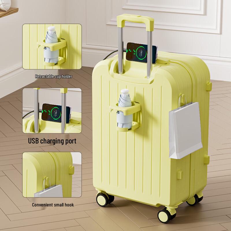 JOURHEY SHI Fashion Student Luggage with Cup Holder