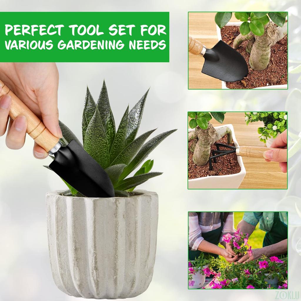 1Set/3Pcs Mini Garden Tool Set For Garden Plants Flower Pot Cactus Vegetables Digging Weeding Indoor Small Plants Garden Tools
