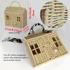 Rattan Storage Basket Wicker with Lid Doll House Carrier Decorative Hand Woven Shelf Organizer Handmade Christmas Gift Artwork